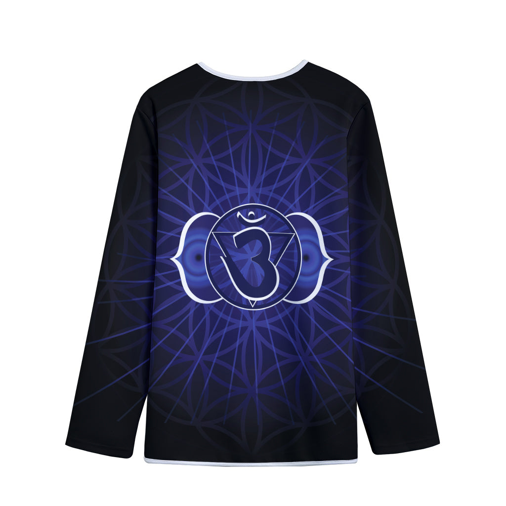 Ajna Chakra Spiritual Print Long Sleeve Short Coat