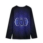 Ajna Chakra Spiritual Print Long Sleeve Short Coat