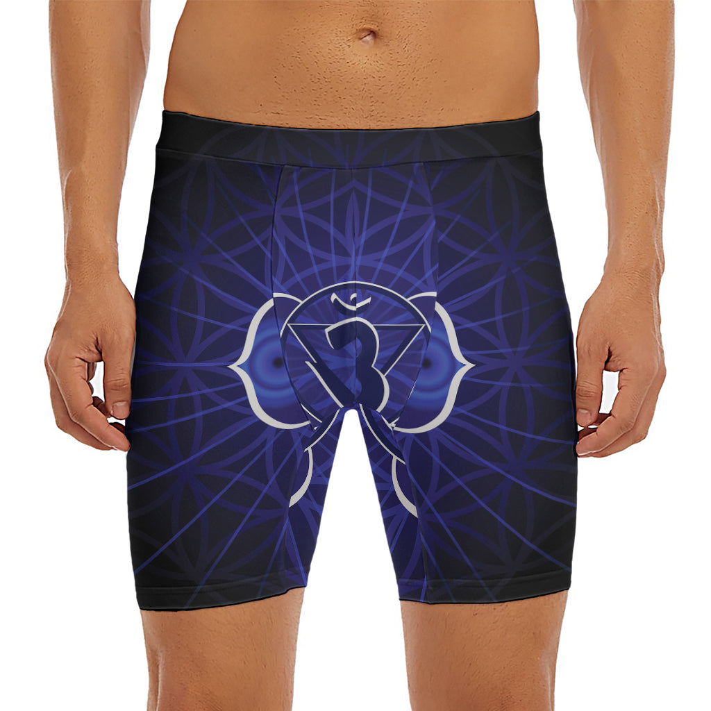 Ajna Chakra Spiritual Print Men's Long Boxer Briefs