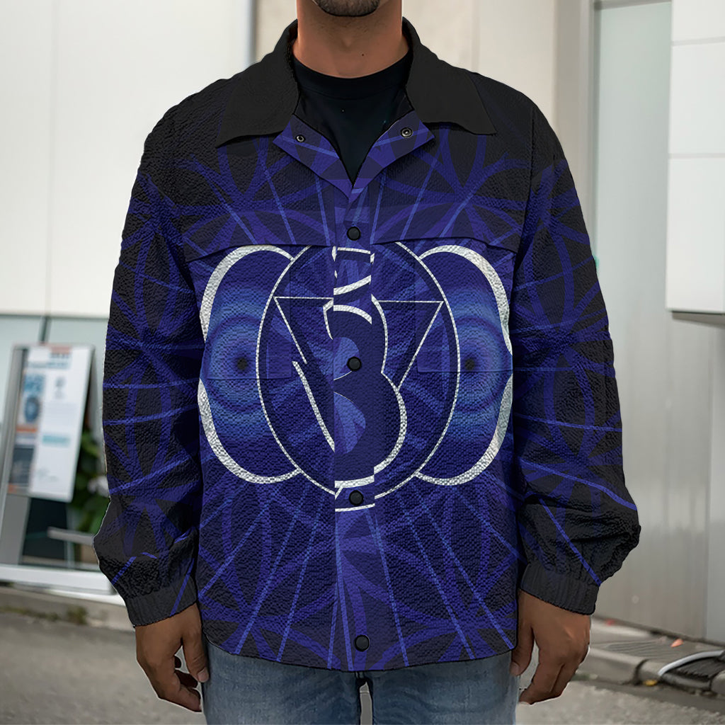 Ajna Chakra Spiritual Print Men's Shirt Jacket