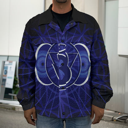 Ajna Chakra Spiritual Print Men's Shirt Jacket