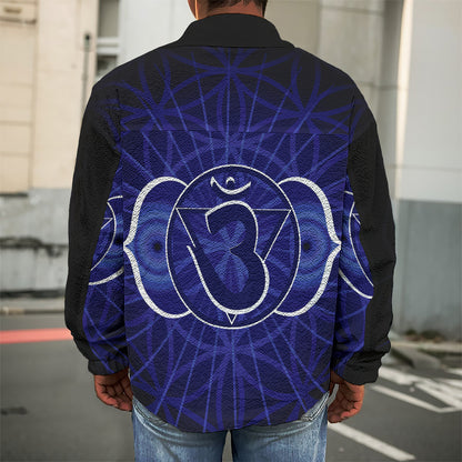 Ajna Chakra Spiritual Print Men's Shirt Jacket