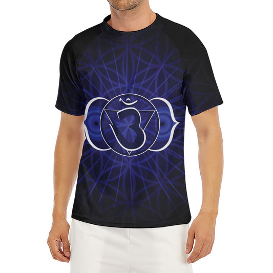 Ajna Chakra Spiritual Print Men's Short Sleeve Rash Guard