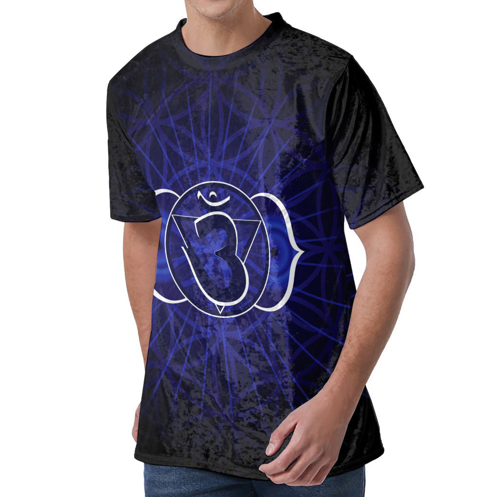 Ajna Chakra Spiritual Print Men's Velvet T-Shirt
