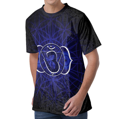 Ajna Chakra Spiritual Print Men's Velvet T-Shirt