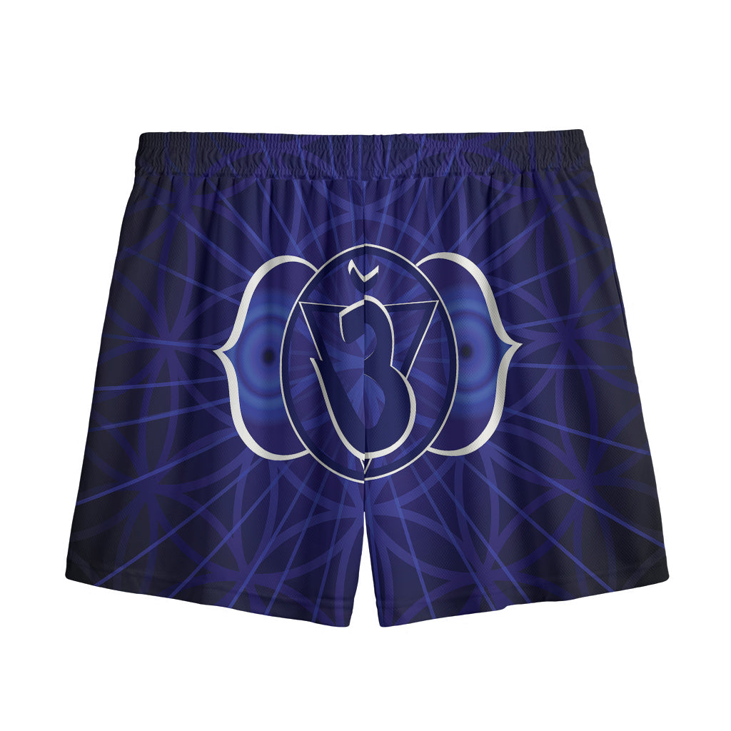 Ajna Chakra Spiritual Print Mesh Shorts