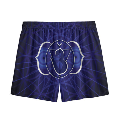 Ajna Chakra Spiritual Print Mesh Shorts