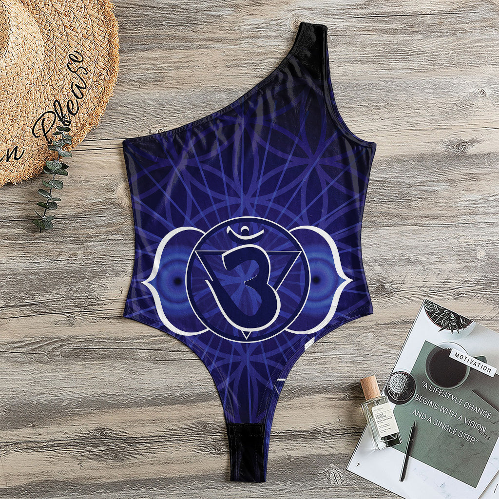 Ajna Chakra Spiritual Print One Shoulder Bodysuit