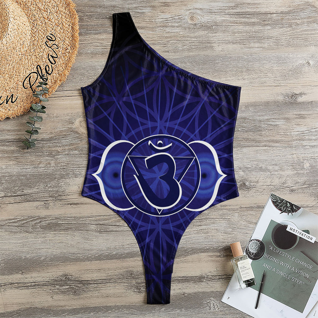 Ajna Chakra Spiritual Print One Shoulder Bodysuit