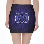 Ajna Chakra Spiritual Print Pencil Mini Skirt