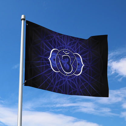 Ajna Chakra Spiritual Print Polyester Flag
