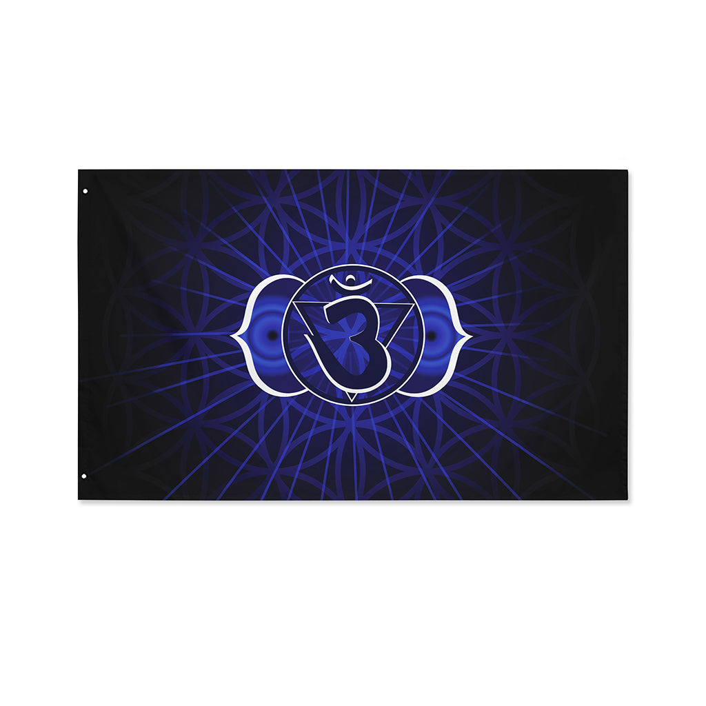 Ajna Chakra Spiritual Print Polyester Flag