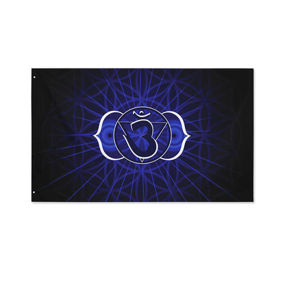 Ajna Chakra Spiritual Print Polyester Flag