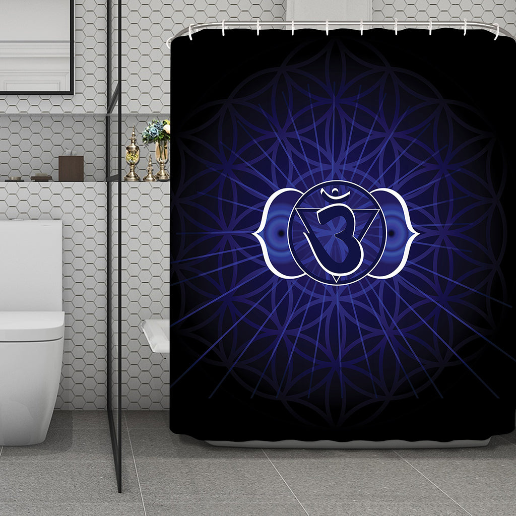 Ajna Chakra Spiritual Print Polyester Shower Curtain