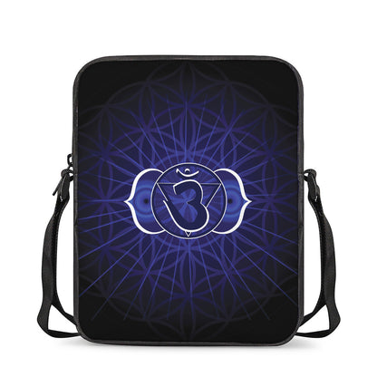 Ajna Chakra Spiritual Print Rectangular Crossbody Bag