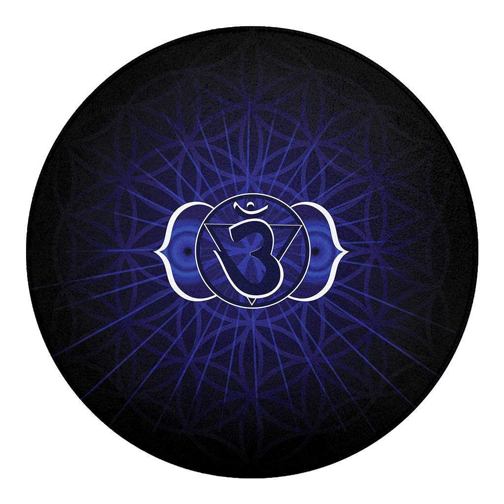 Ajna Chakra Spiritual Print Round Blanket