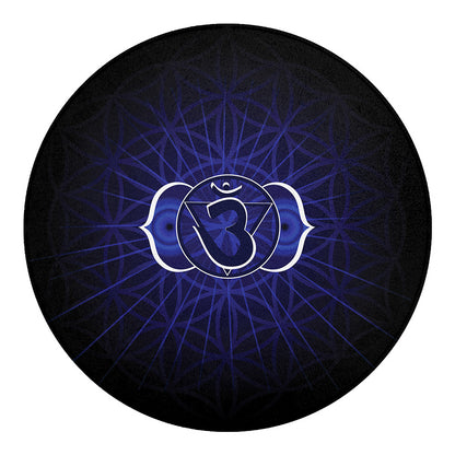 Ajna Chakra Spiritual Print Round Blanket