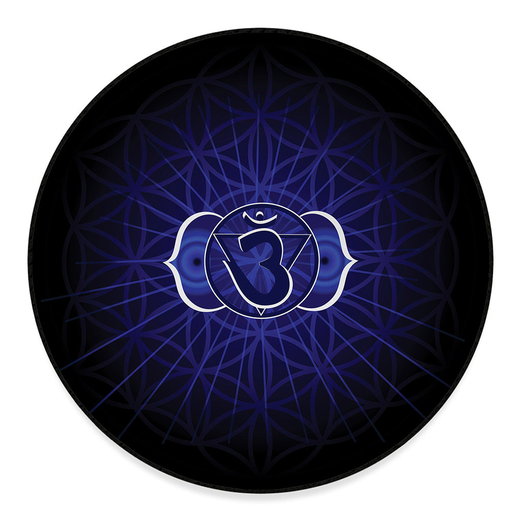 Ajna Chakra Spiritual Print Round Floor Mat