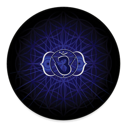 Ajna Chakra Spiritual Print Round Floor Mat