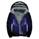 Ajna Chakra Spiritual Print Sherpa Lined Zip Up Hoodie