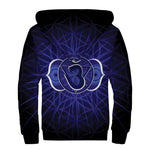 Ajna Chakra Spiritual Print Sherpa Lined Zip Up Hoodie