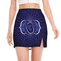 Ajna Chakra Spiritual Print Side Slit Mini Skirt