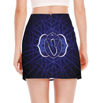Ajna Chakra Spiritual Print Side Slit Mini Skirt