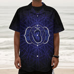 Ajna Chakra Spiritual Print Textured Short Sleeve Shirt