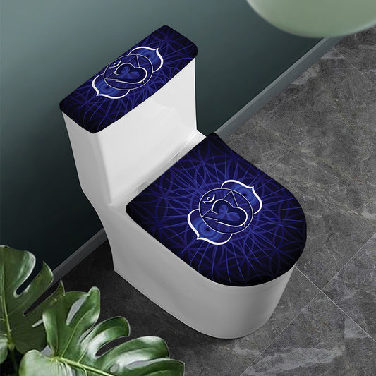 Ajna Chakra Spiritual Print Toilet Lid And Tank Cover Set