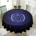 Ajna Chakra Spiritual Print Waterproof Round Tablecloth