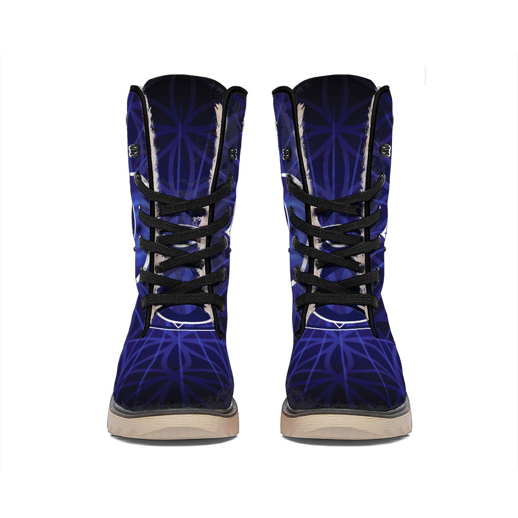 Ajna Chakra Spiritual Print Winter Boots