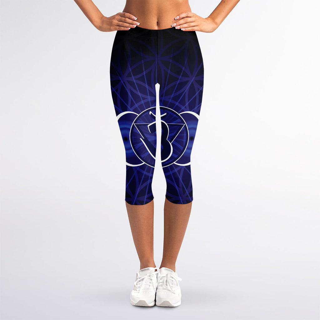 Ajna Chakra Spiritual Print Women's Capri Leggings