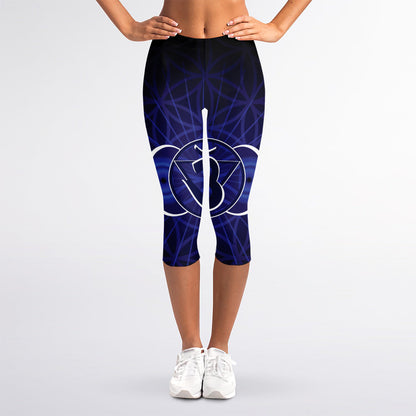 Ajna Chakra Spiritual Print Women's Capri Leggings