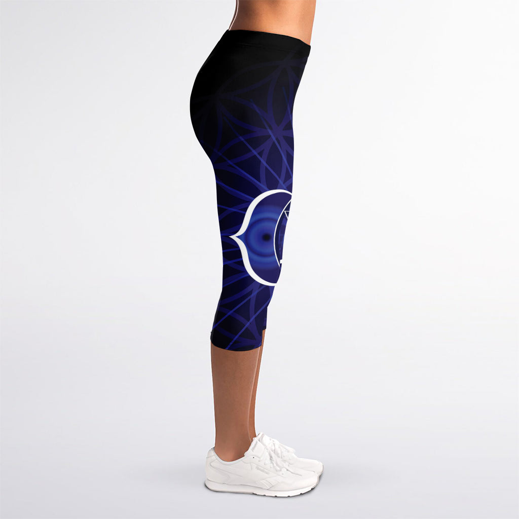Ajna Chakra Spiritual Print Women's Capri Leggings
