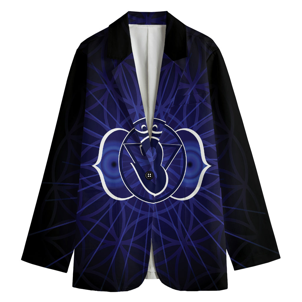 Ajna Chakra Spiritual Print Women's Cotton Blazer