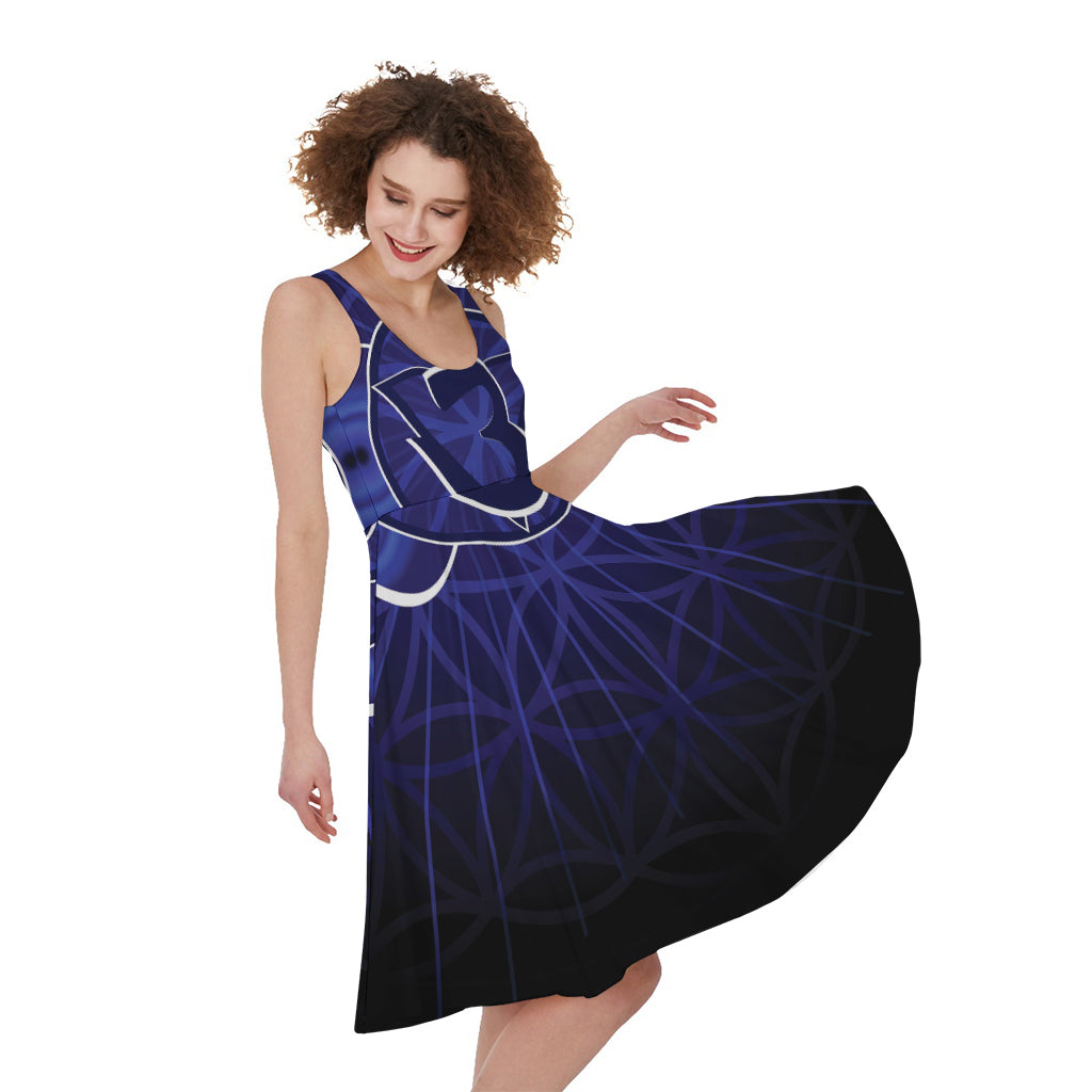Ajna Chakra Spiritual Print Women's Sleeveless Dress