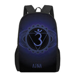 Ajna Chakra Symbol Print 17 Inch Backpack