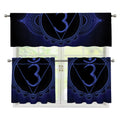 Ajna Chakra Symbol Print 3 Piece Kitchen Curtains