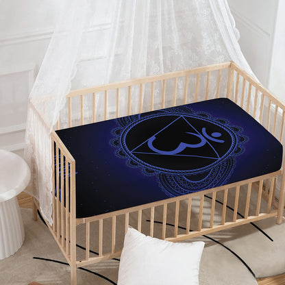 Ajna Chakra Symbol Print Baby Crib Sheet