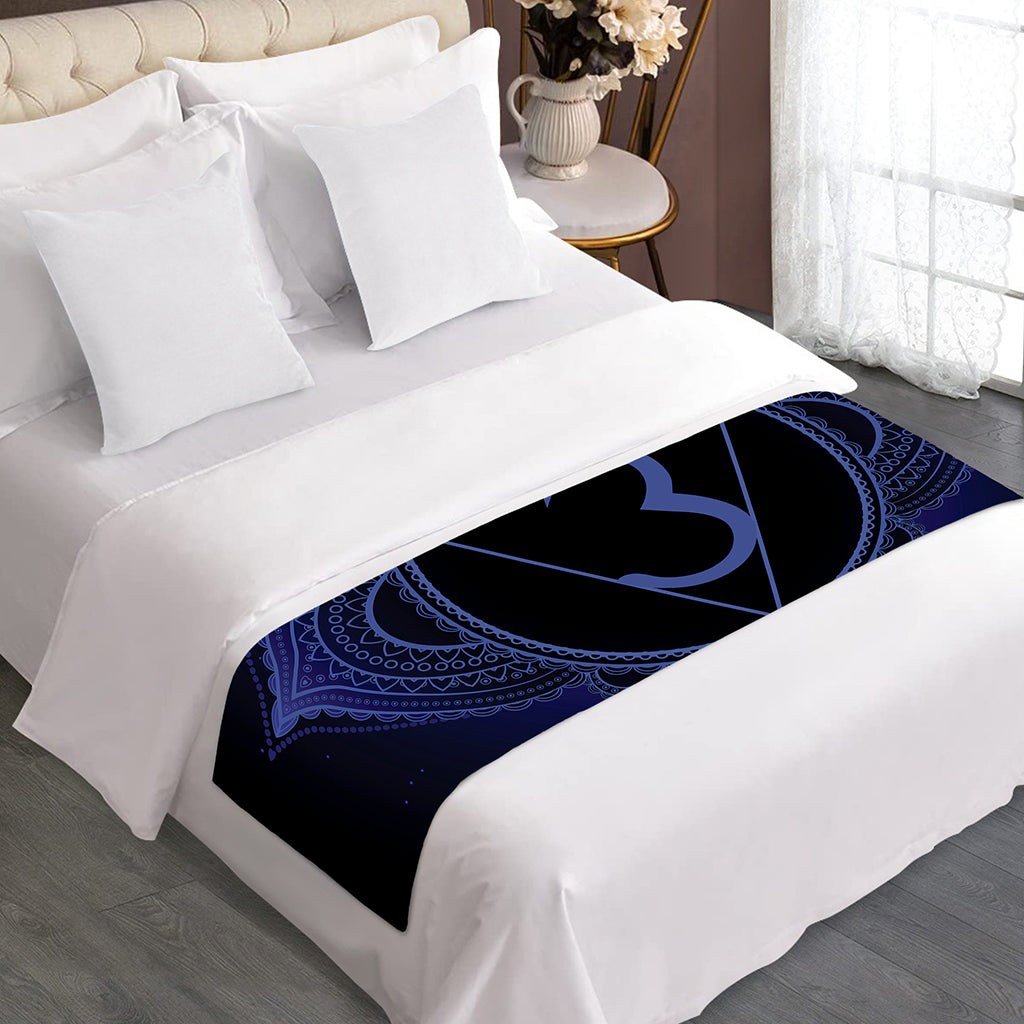Ajna Chakra Symbol Print Bed Runner