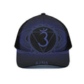 Ajna Chakra Symbol Print Black Mesh Trucker Hat
