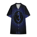 Ajna Chakra Symbol Print Cotton Hawaiian Shirt