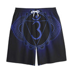 Ajna Chakra Symbol Print Cotton Shorts
