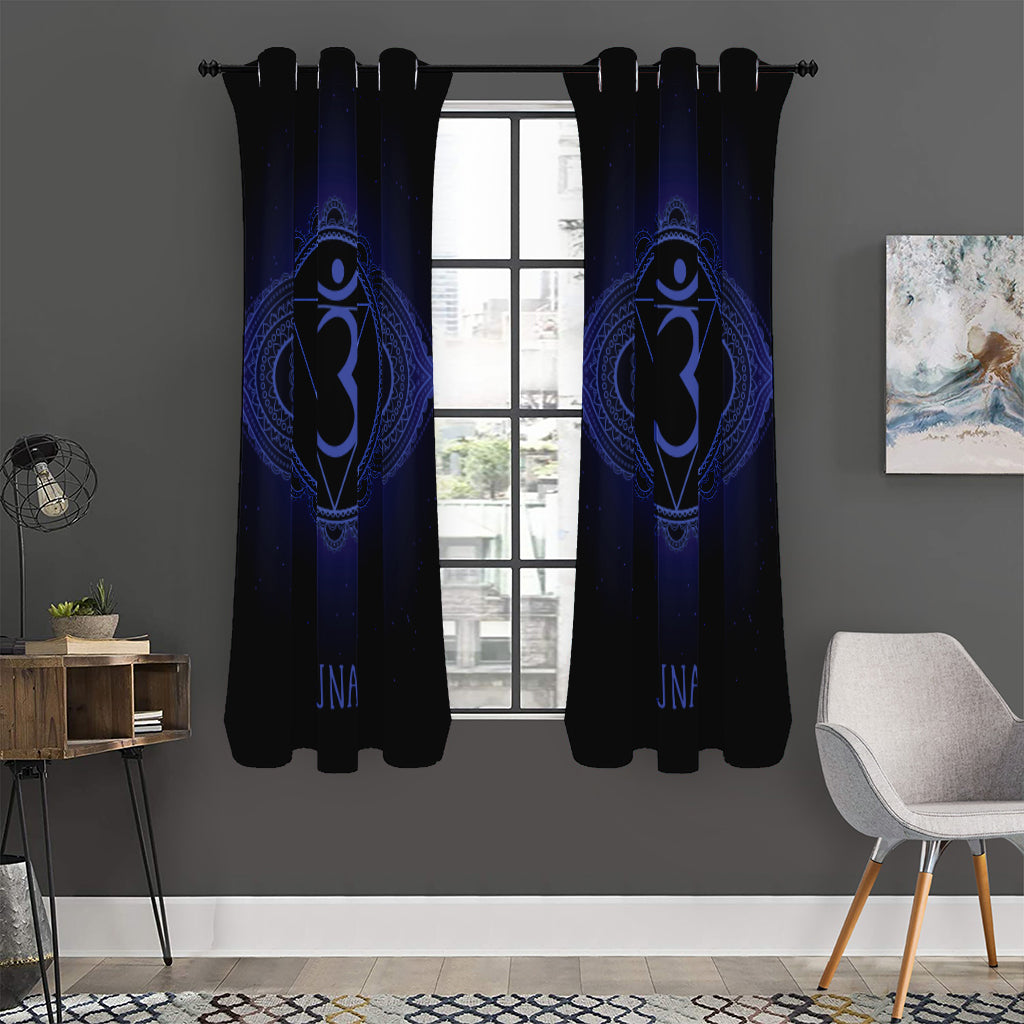 Ajna Chakra Symbol Print Curtain