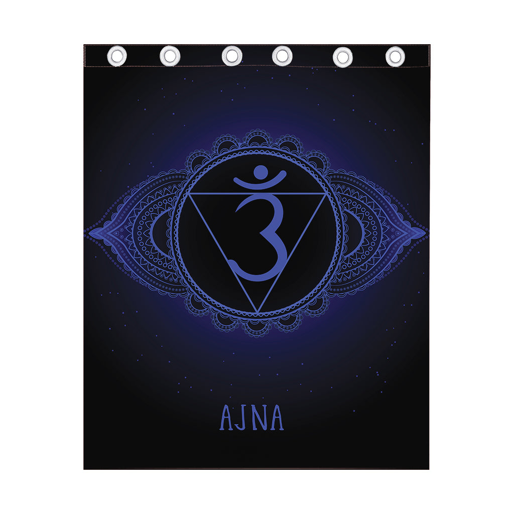 Ajna Chakra Symbol Print Curtain