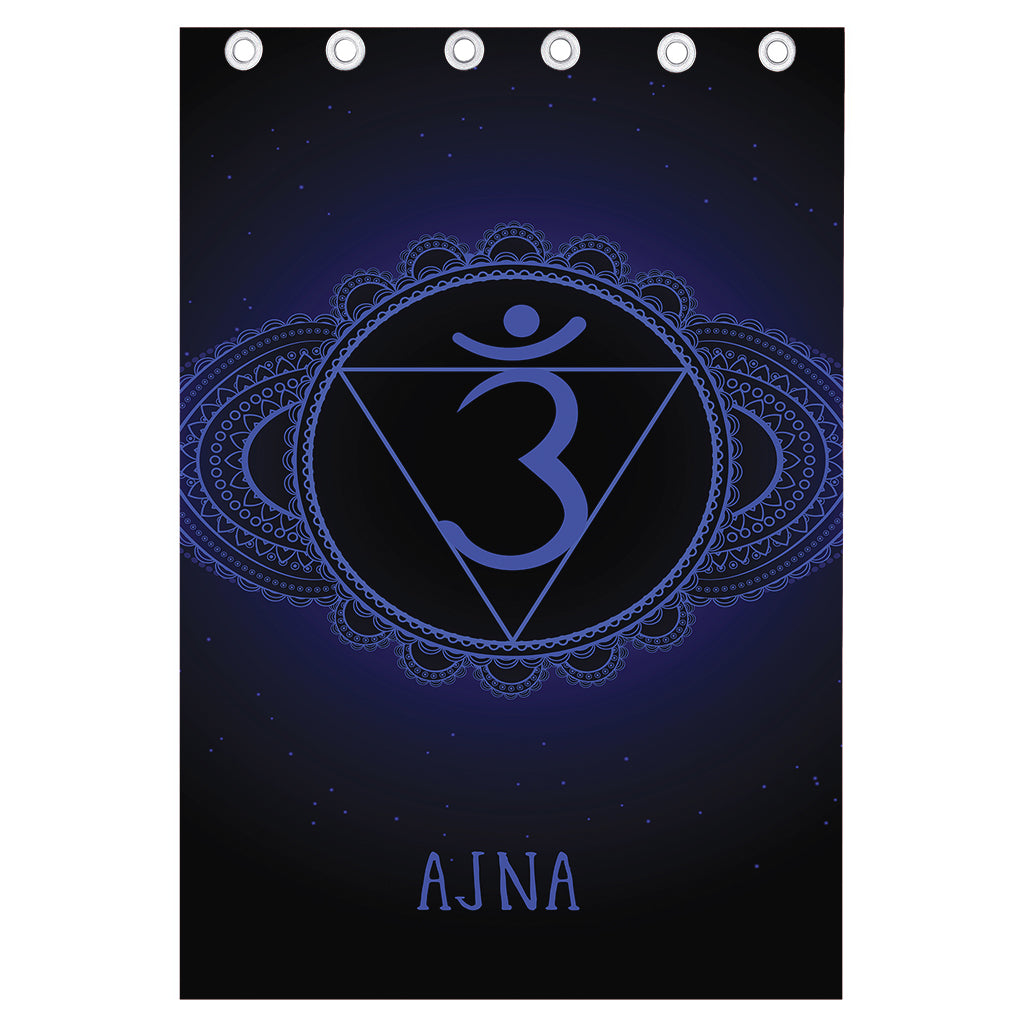 Ajna Chakra Symbol Print Curtain