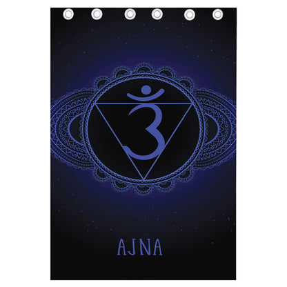 Ajna Chakra Symbol Print Curtain