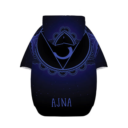 Ajna Chakra Symbol Print Dog Zip Up Hoodie