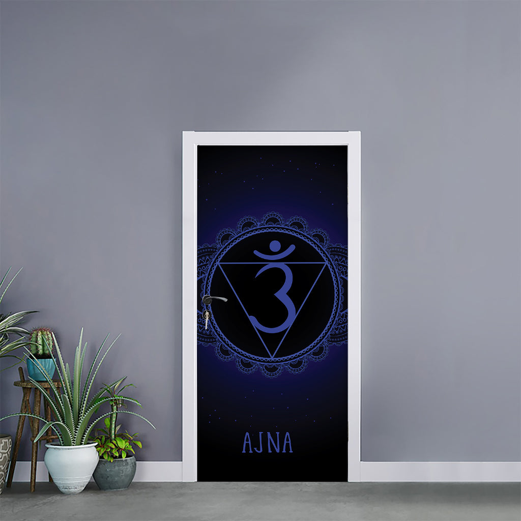 Ajna Chakra Symbol Print Door Sticker