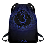Ajna Chakra Symbol Print Drawstring Backpack